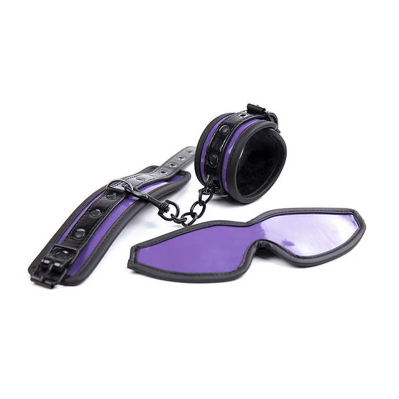 Новинка 2 шт./комплект фиолетовые кожаные маски наручники фетиш сексуальный