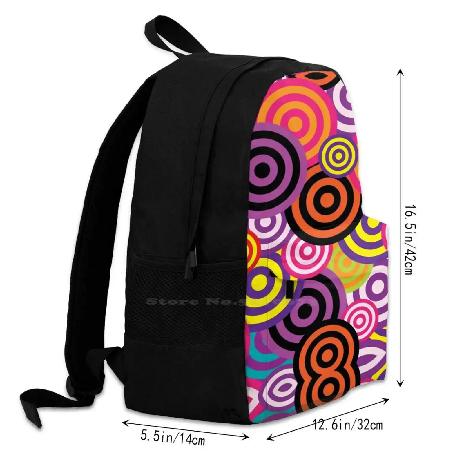 Marksman Objective Patterning 355D Print Design Рюкзак Студенческая сумка Абстрактная мишень Aim