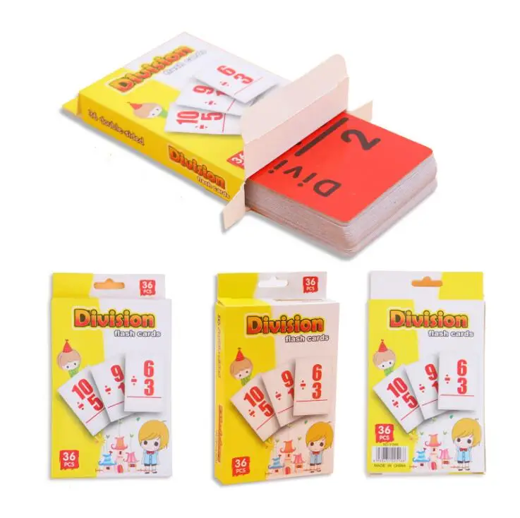 36 шт. Детские цифры флэш карты Английский Обучение вычитание деление игра Дети