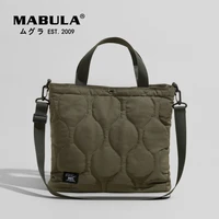 mabula simple quilted women hobo tote handbags soft cotton padded crossbody bag large capacity winter pillow work purses