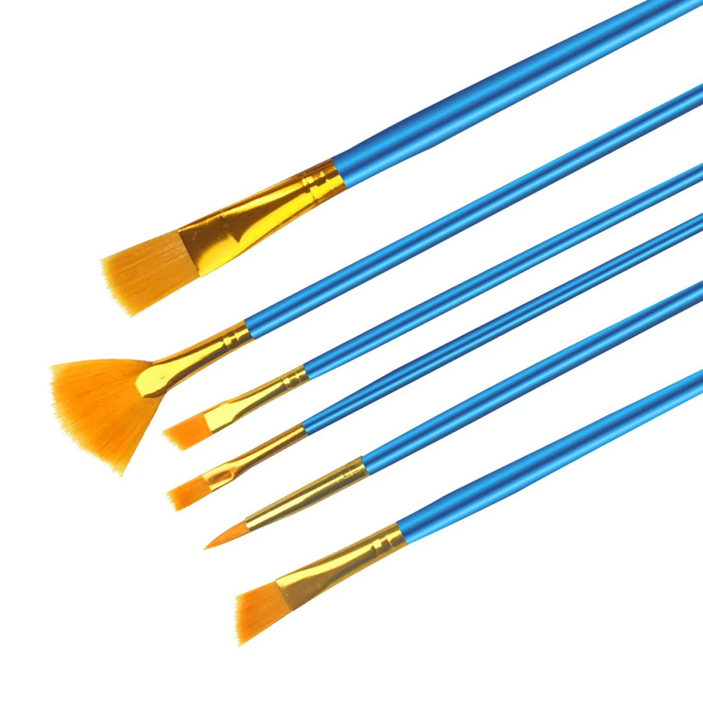 

12Pcs Painting Brushes Set with 2 Palettes Nylon Bristle Paint Brush Kit