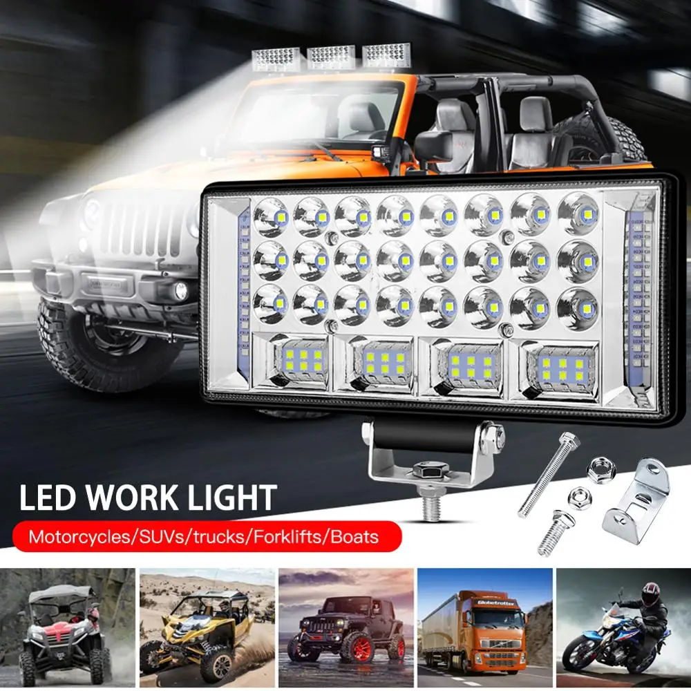 

6 inch 204W LED Work Light Combo Beam For Offroad Car 4WD Truck Tractor Boat Trailer SUV 12 24V Spot Flood 6'' LED Driving Light