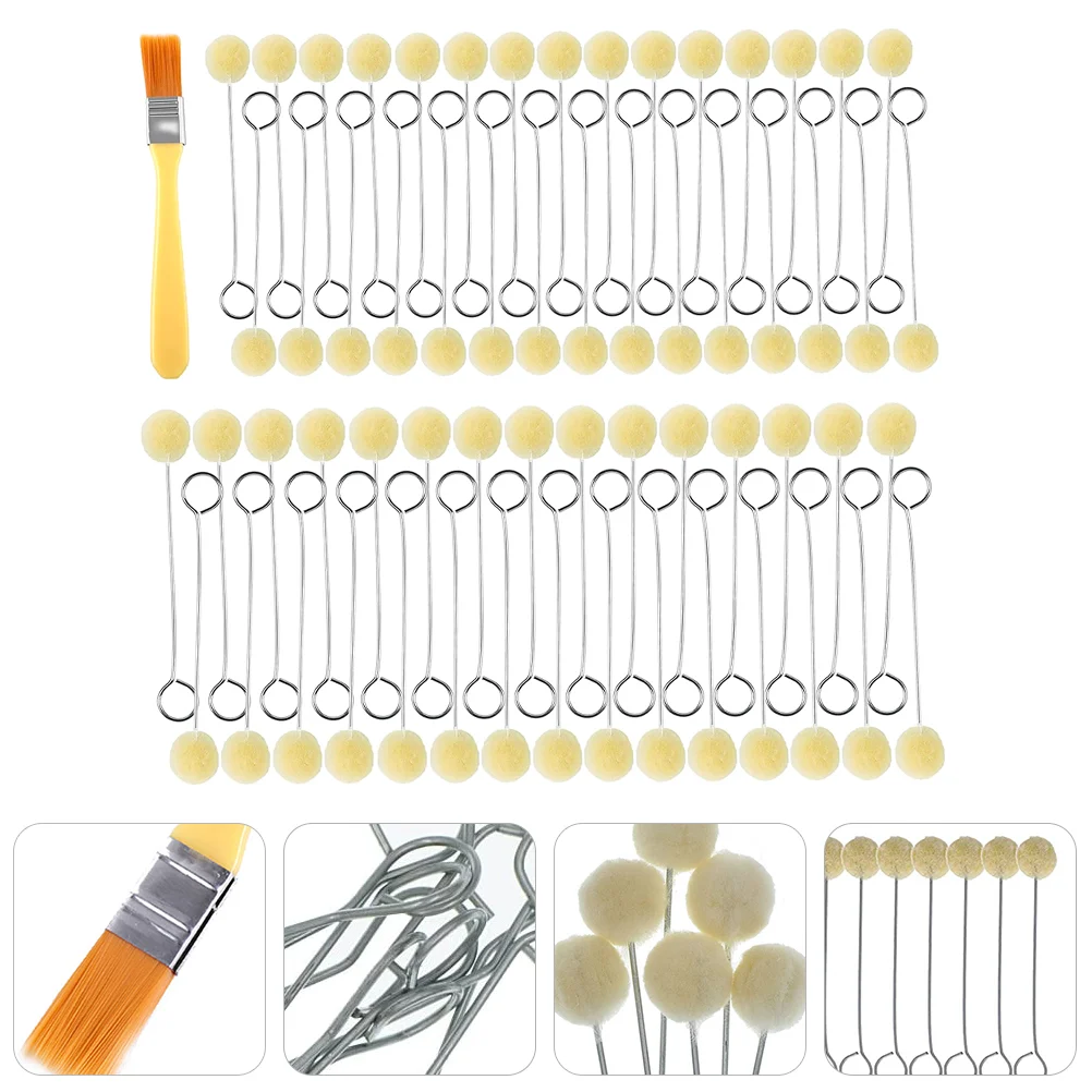 

61 шт. премиум-класса шерстяные двойные прочные шерстяные шарики щетка кожаные шерстяные шарики щетка