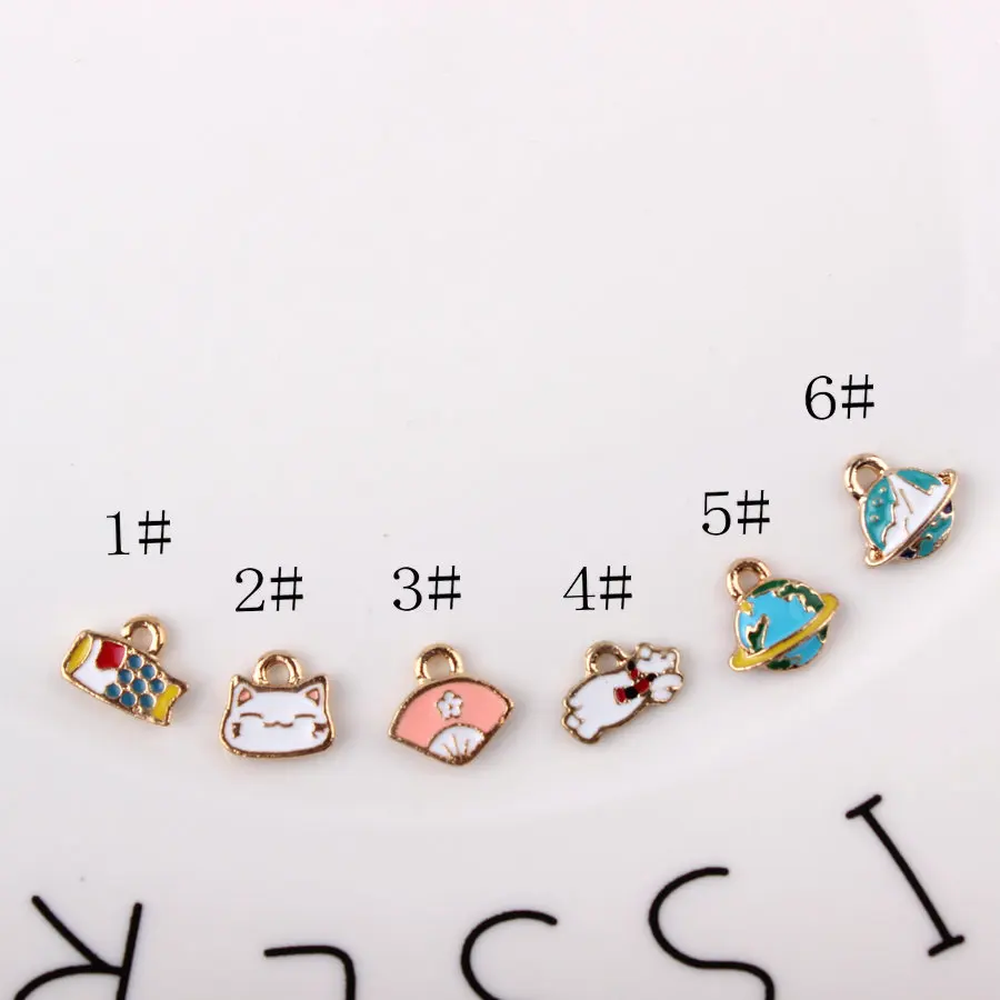 Японский котенок вентилятор спутник эмаль ювелирные изделия аксессуары KC