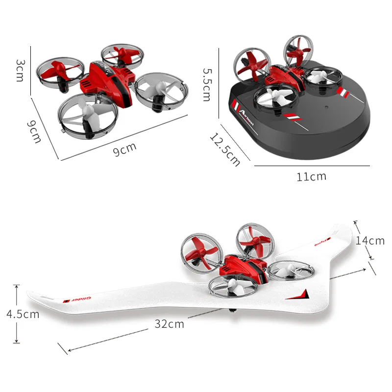 Квадрокоптер 3-в-1 с дистанционным управлением мини-Дрон сделай сам игрушка для