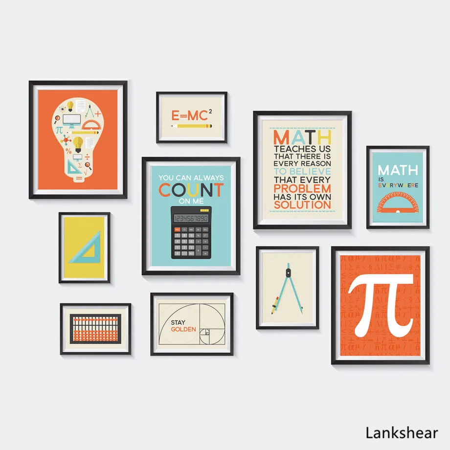 Постеры и принты с изображением математических правил рисунки на холсте для