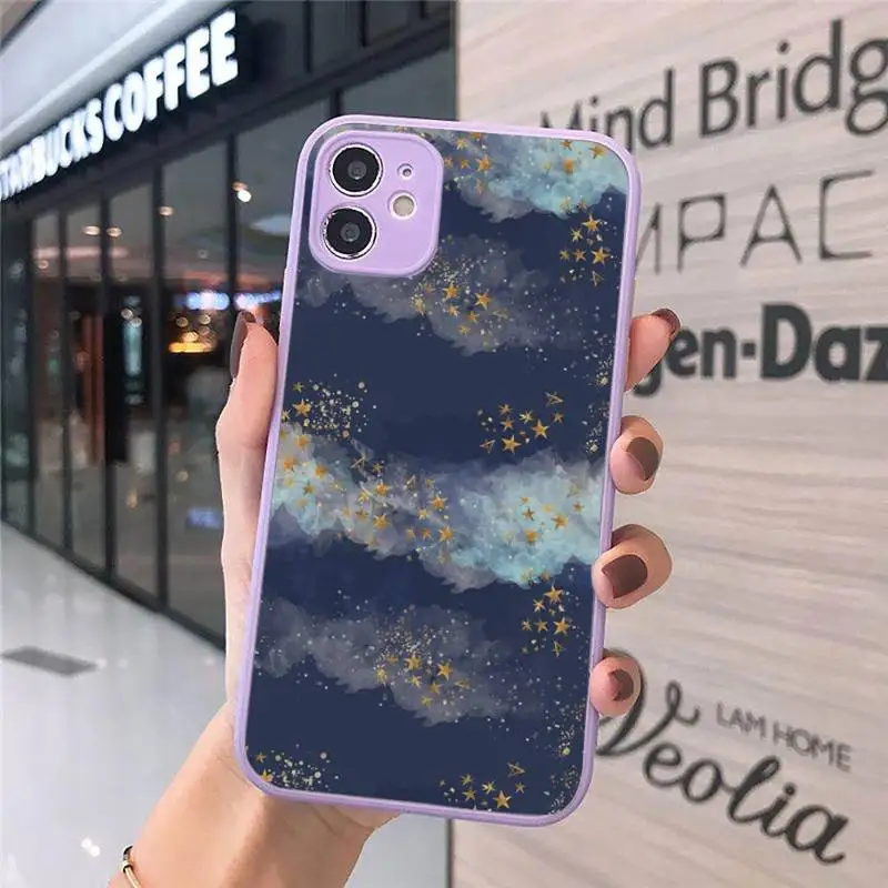 

sky constellation space moon Phone Case Matte Transparent for iPhone 7 8 11 12 s mini pro X XS XR MAX Plus cover funda