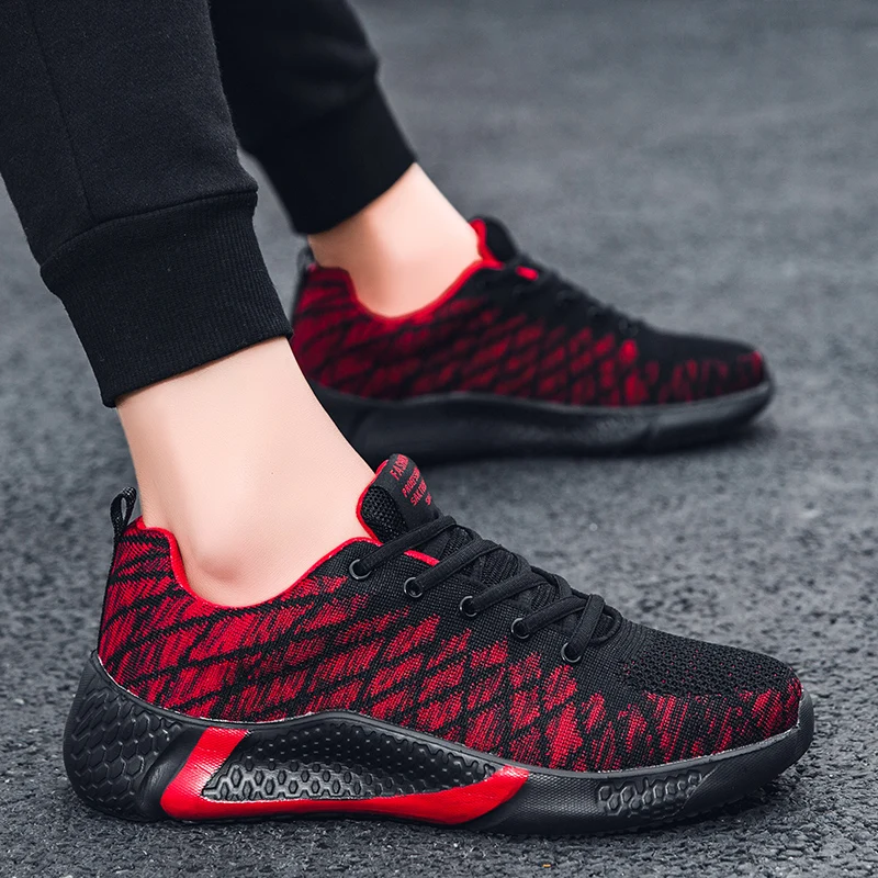 

Breathable Running Shoes 2021 New Fashion Summer Men's Sports Shoes Casual Wear-resistant Comfortable Men Sneakers Plug Big 48
