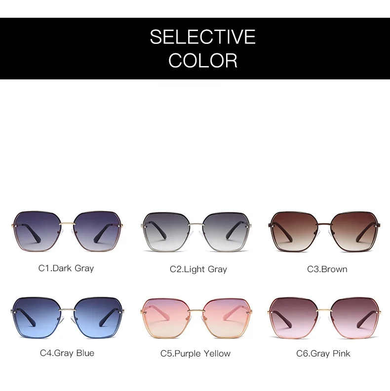 

2021 sunglasses female sun protection and uv protection round face thin sunglasses square gradient color Korean version glasses