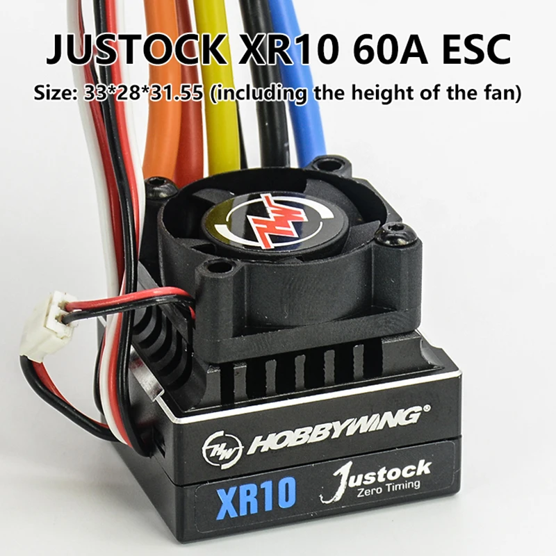 Hobbywing Xerun XR10 Justock 60A сенсорный Бесщеточный Регулятор скорости ESC для 1/10 1/12