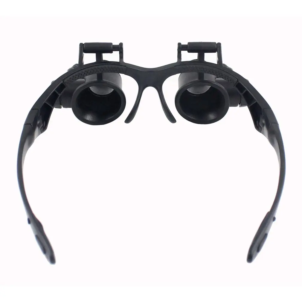 

LED Head-Mounted Magnifier Double Eye Glasses Loupe Lens Jeweler Watch Repair Measurement With LED Lamp