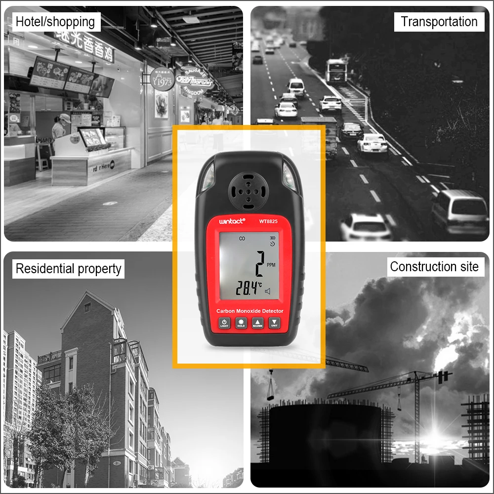 

Handheld Indoor Air Quality CO Monitor Carbon Monoxide Detector Accurate Testing Air Quality Pollution with TEMP Recording