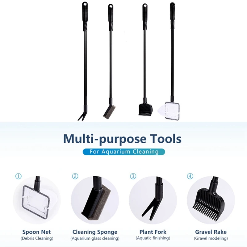 Набор инструментов для очистки аквариумных рыбок скребок водорослей лезвие