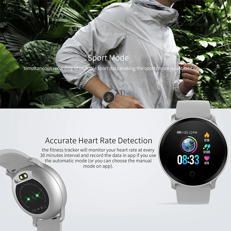 

[CLEARANCE SALE] Global Version Morefit Smart Watch Men Women IP68 Waterproof Heart Rate Sleep Monitor Fitness Tracker PK P8 V11