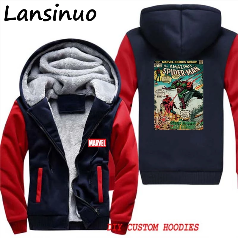 Guccy Человек-Паук Удивительный Человек-паук Логотип Фэнтези комикс мужские зимние