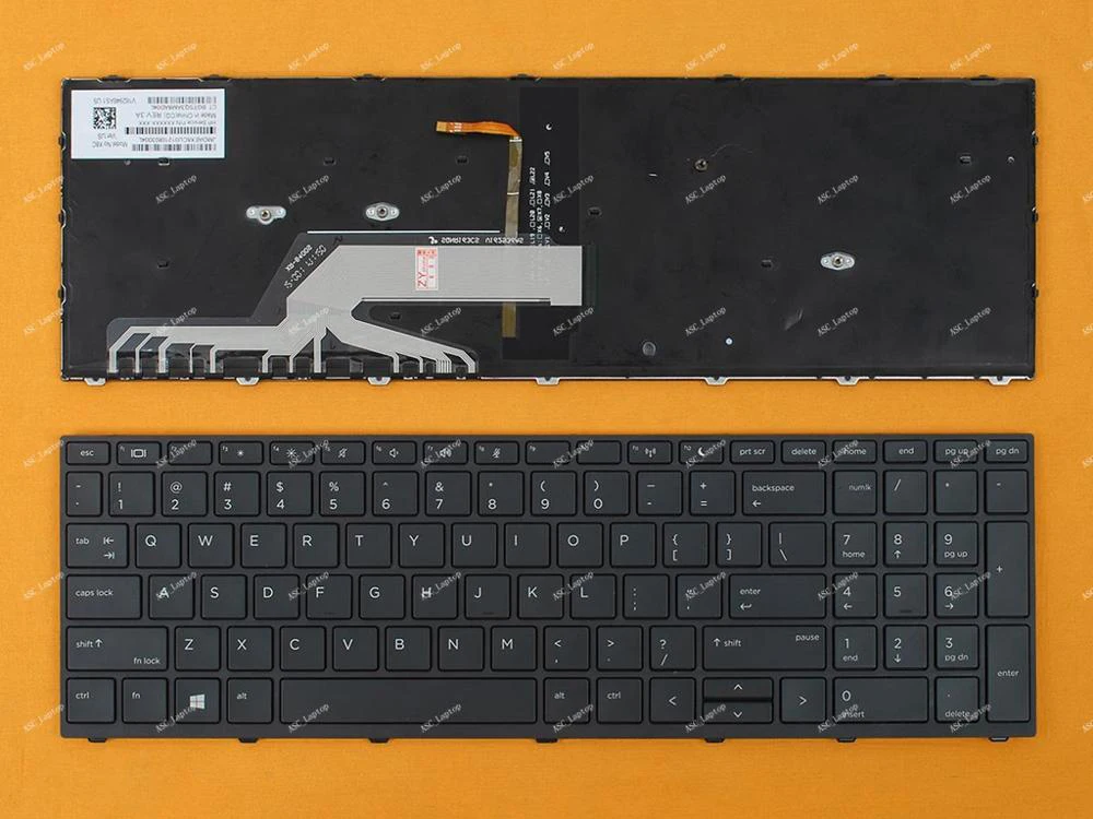 Новая клавиатура US QWERTY для ноутбука hp Probook 450 G5 455 470 черная рамка с подсветкой |