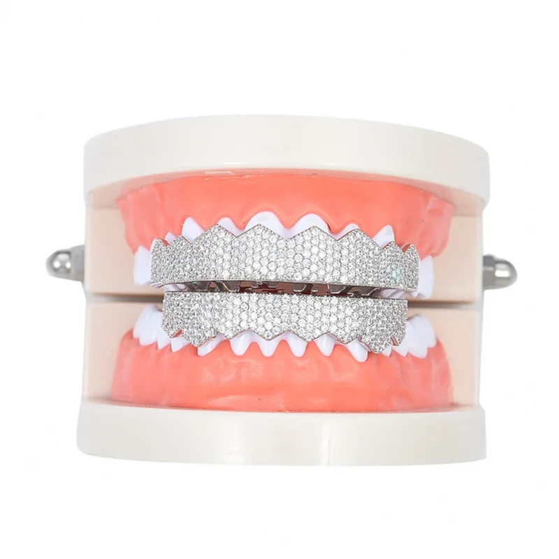 Блестящий полностью сверкающий кристаллический гриль для зубов в стиле хип-хоп с