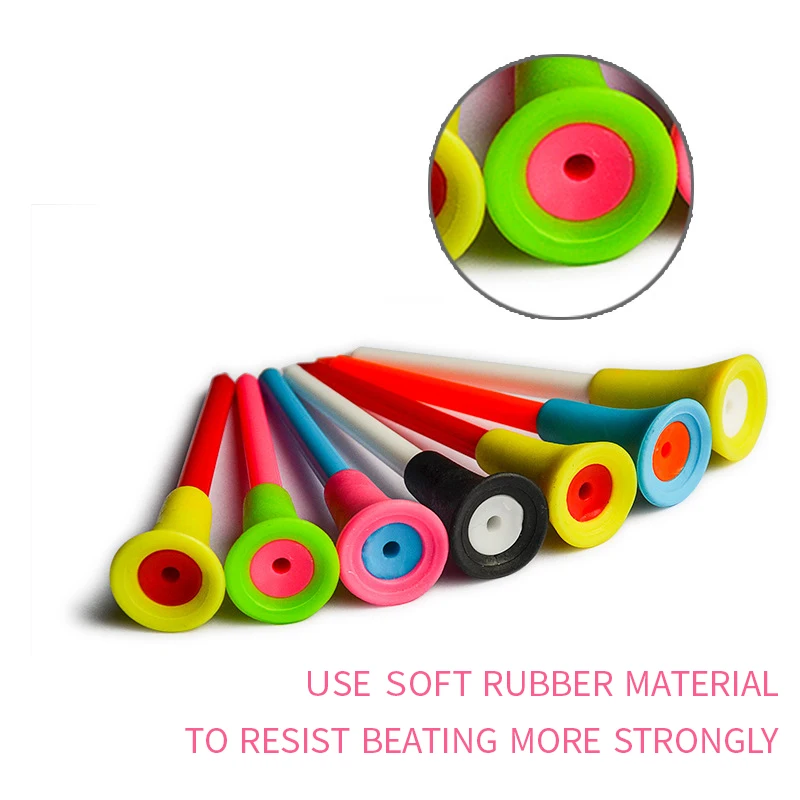 

Colorful Golf Tees Plastic Golf Tee Drivers Longer Drives Durable Rubber Cushion Top Golf Tee Accessories