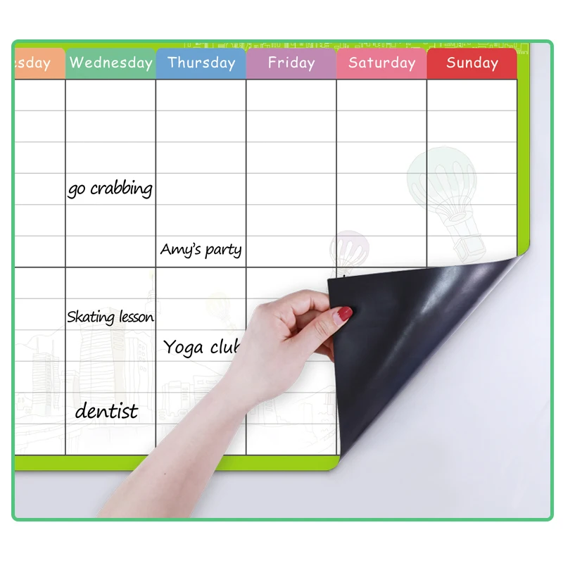 Гибкий Еженедельный ежедневник 42x30 см магнитная доска для сообщений кухонные