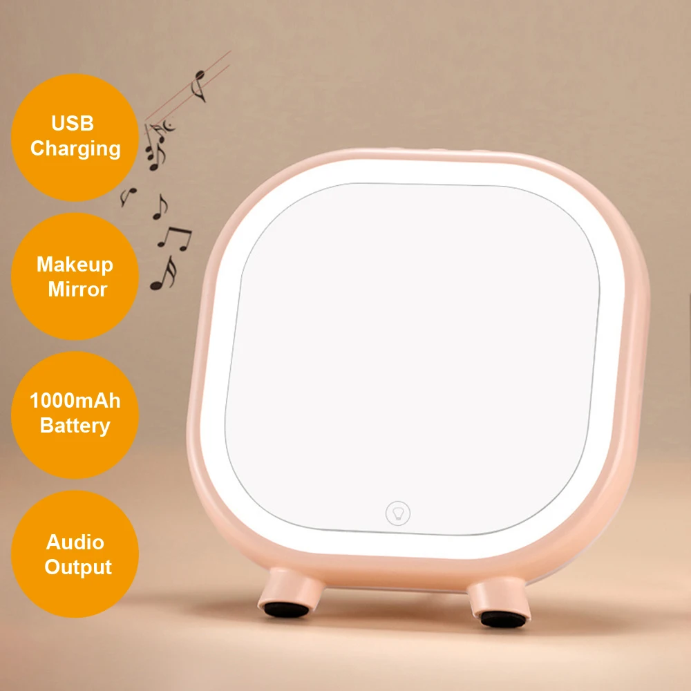Музыка макияж зеркало огни беспроводной Bluetooth аудио играть плафон подсветки