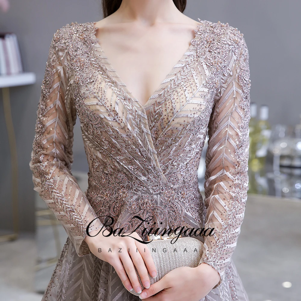 

Elegant Evening Dress Women Diamond Floral Print Chiffon V-Neck Suitable for Evening Parties Bridesmaid Dresss Custom Color Gown