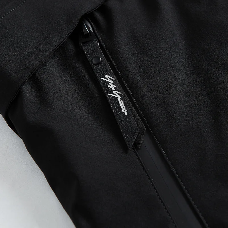 

New 2021 Brand windbreaker Spring zipper men's hoodie handsome print loose casual hiking jacket Black Handsome Fashion coat