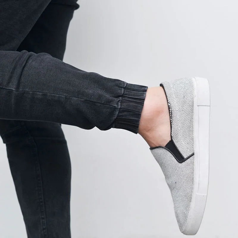 Мужские шаровары с потертостями черные джинсовые брюки в стиле хип хоп