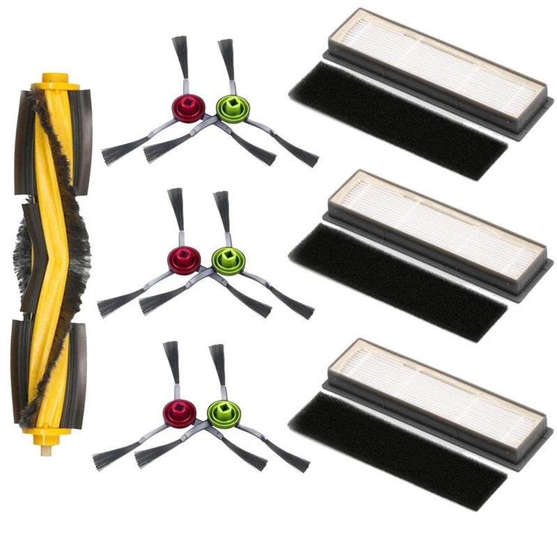 

Roller Side Brush Sponge Filter Kit for Ecovacs Deebot OZMO 950 920 Vacuum Cleaner Parts, 1XRoller Brush, 3XFilters, 3XSponges,