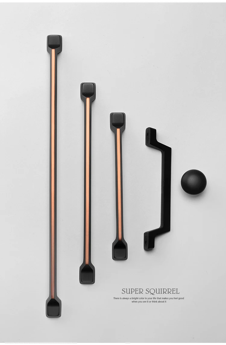 

American Style Black Cabinet Knobs and Pulls Zinc Alloy Kitchen Door Handles Furniture Hardware