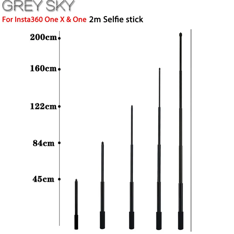 Новинка панорамный телескопический стержень 2 м с ручкой из пенопласта