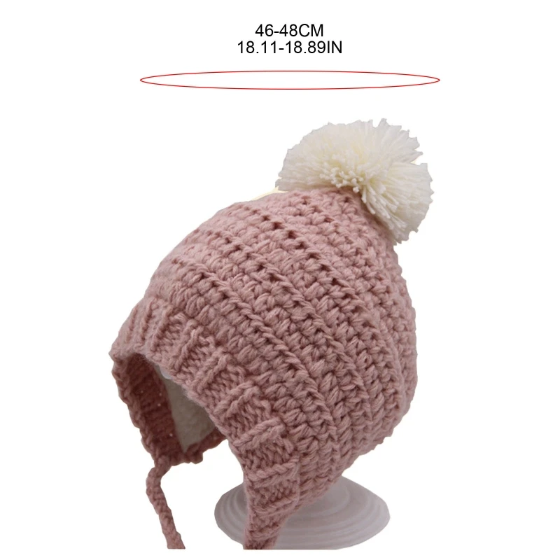 Мягкая трикотажная шерстяная детская шапочка-бини с помпоном - купить по