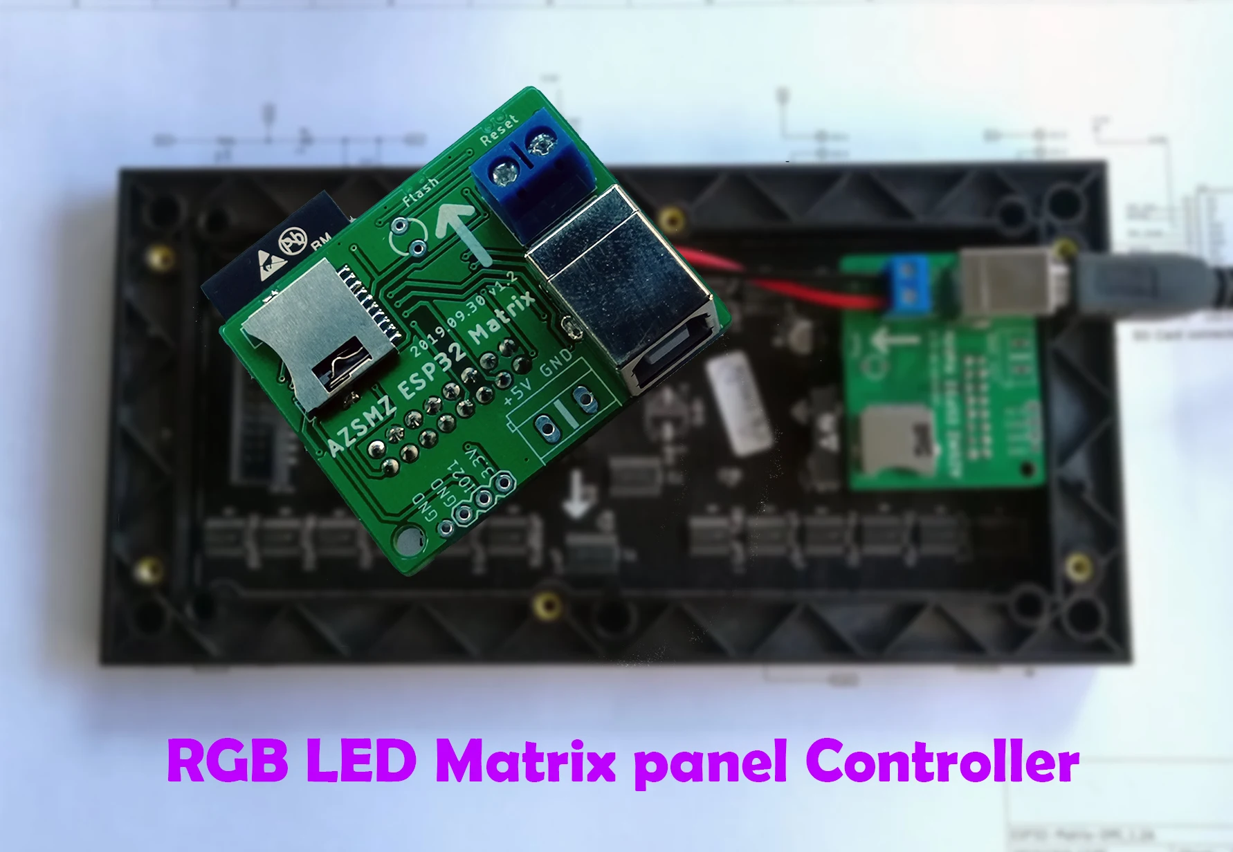 Контроллер матричной панели AZSMZ ESP32 RGB светодиодный (Концентратор 75) использующий