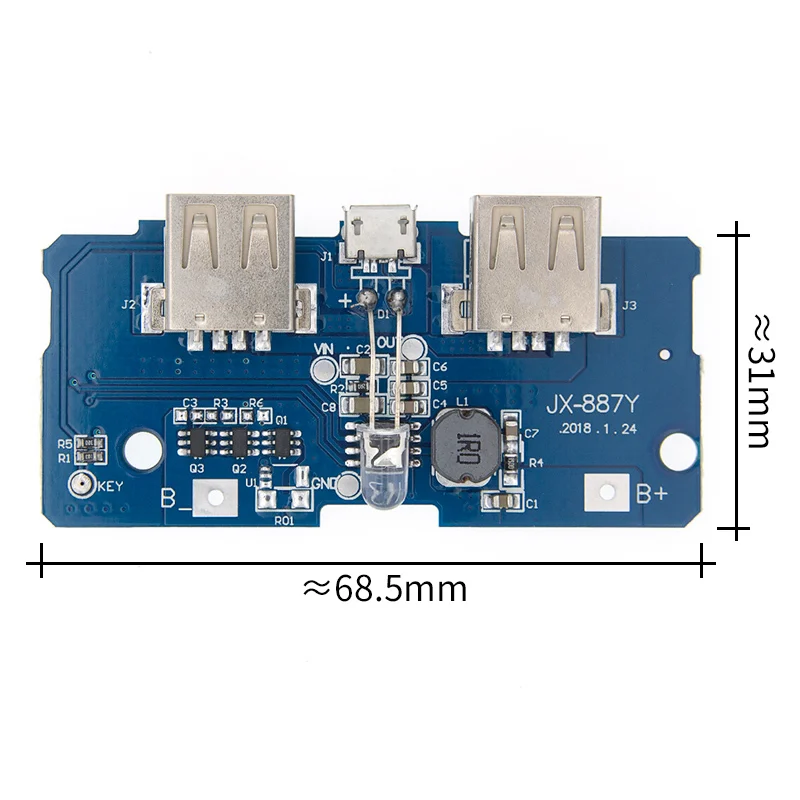 5 в 2A зарядное устройство модуль зарядки монтажная плата Повышающий Модуль