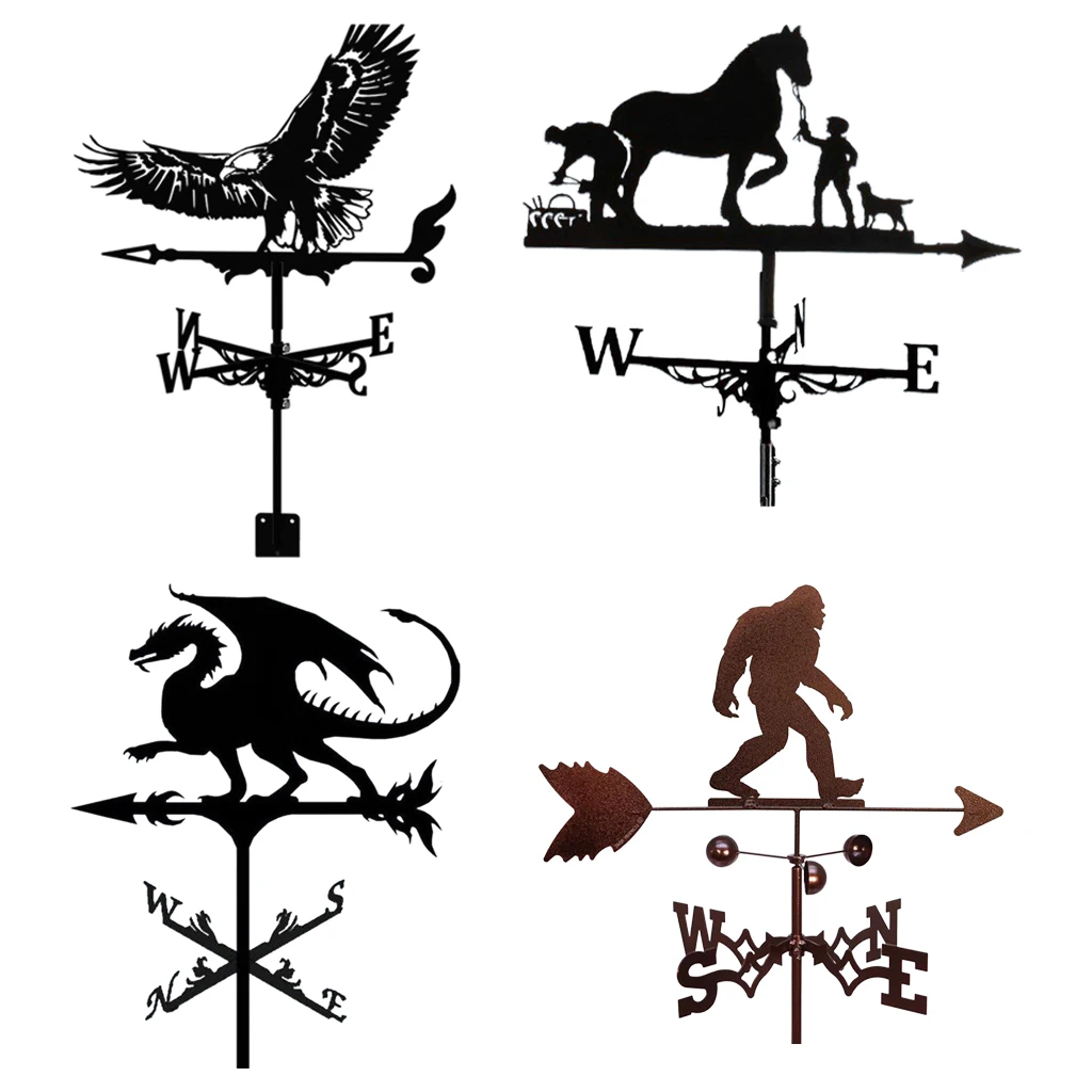 

1 Piece Stainless steel Weather Vane Archaist style traditional characteristic garden stake for house, garden, roof garage decor
