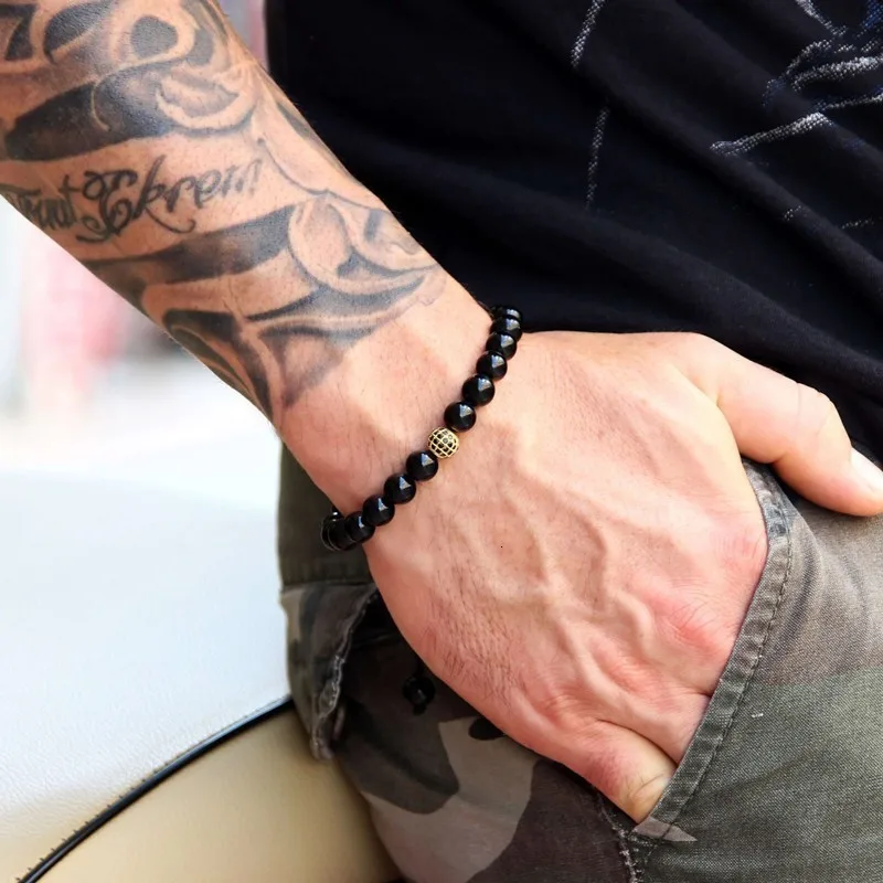 2 шт./компл. мужской браслет 2020 новая мода сделай сам 8 мм из шариков простой