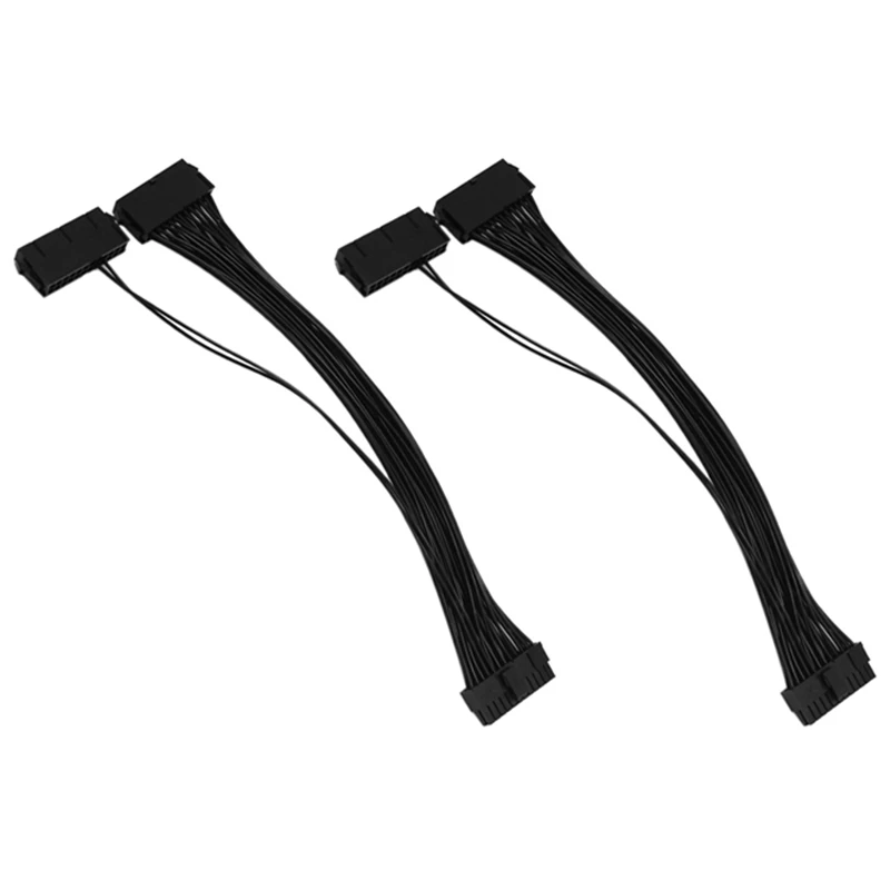 

2PCS ATX 24Pin PSU Power Supply Cord 18AWG Power Synchronous Starter Cable Motherboard Adapter for BTC Miner