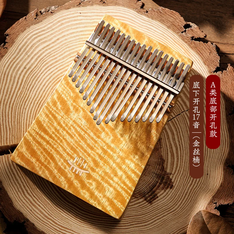 

Hluru Kalimba Thumb Piano 21 keys 17 Keys wooden Phoebe Gecko Full Solid Kalimba board mbira Musical Instrument for beginner