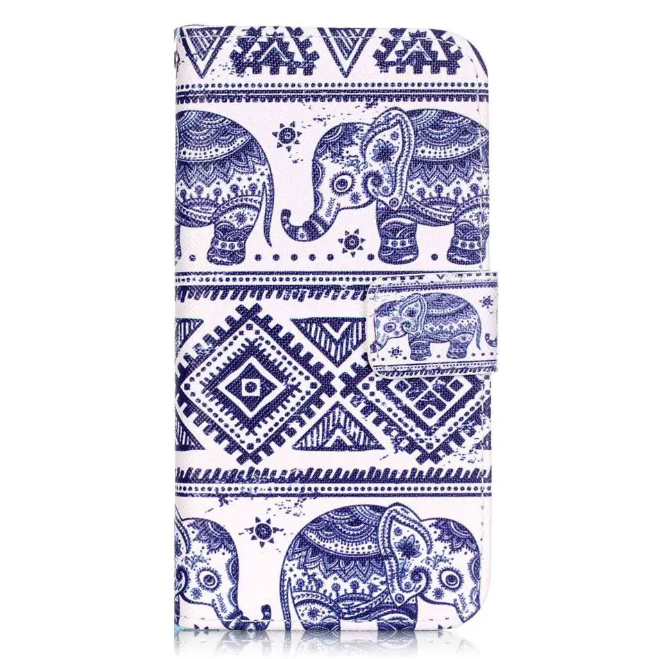 Ceramics Elephants Чехол DEEVOLPO Fundas для Apple iphone 7, 8, 6, 6S Plus, 5, 5S, SE, 5C, 4, 4S, розовая башня, лотос, кожаный кошелек, чехол, сумка DP03E - Цвет: Ceramics Elephants