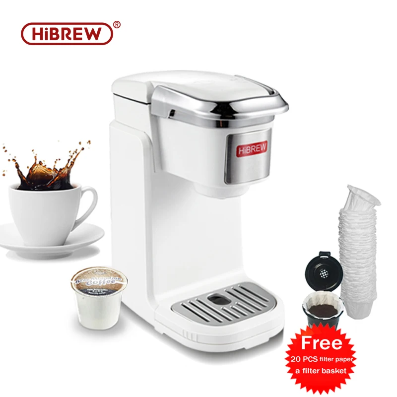 Кофемашина HiBREW с одной подачей кофеварка для K Cup Pod & Ground Coffee компактный размер