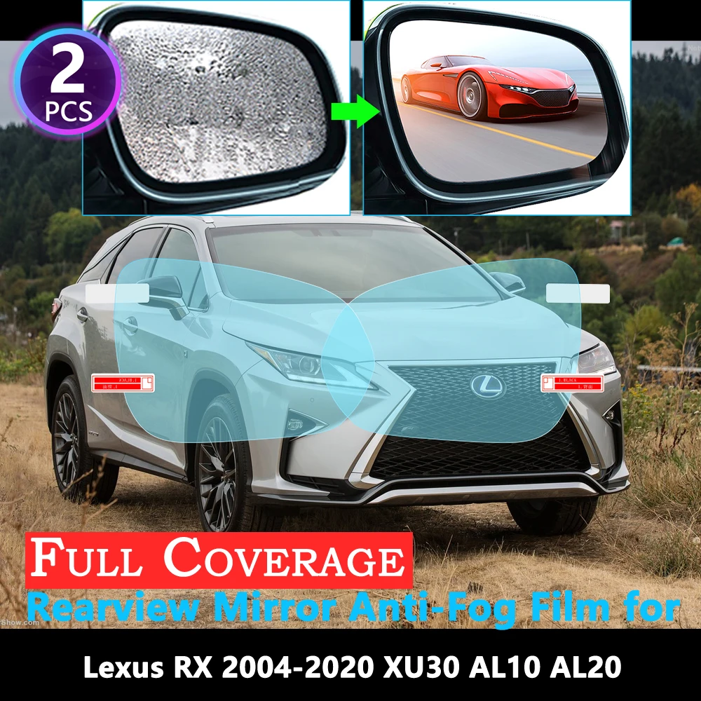 Полноэкранная Защитная противотуманная пленка для зеркала заднего вида Lexus RX RX300