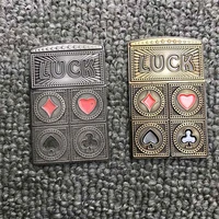 metal badge for kerosene lighter oil lighter diy handmade smoker accessories gadgets decor accessory playing cards luck