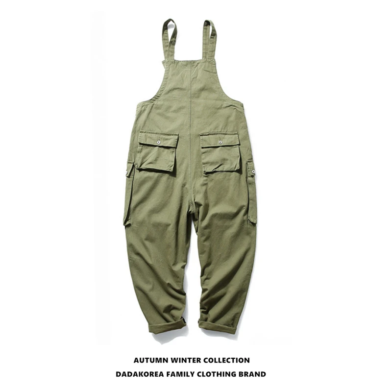 Мужской повседневный комбинезон Ins Осенний Свободный с карманами в уличном стиле