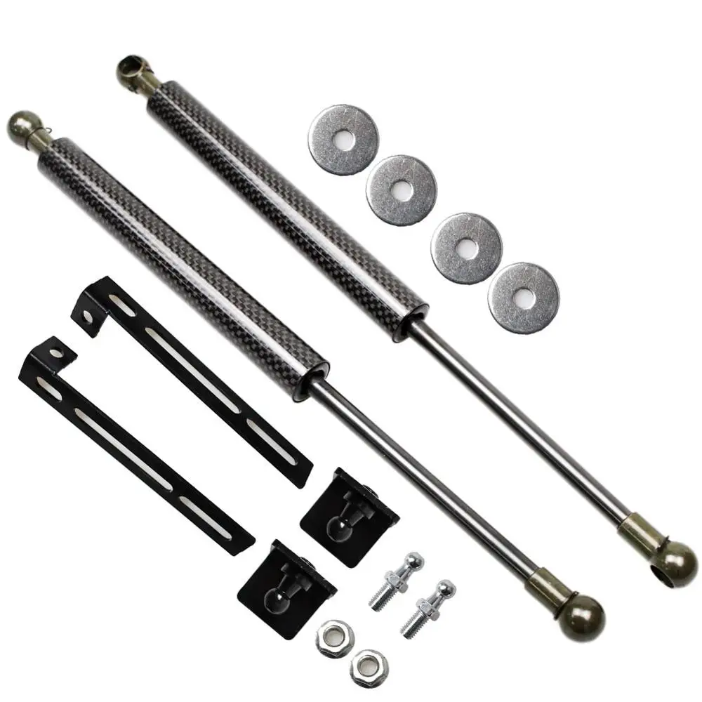 Online Resortes de Gas para capó de coche, soporte de elevación, amortiguador de resorte de Gas, fibra de carbono, estilo de coche, para Honda n box 2017 2019