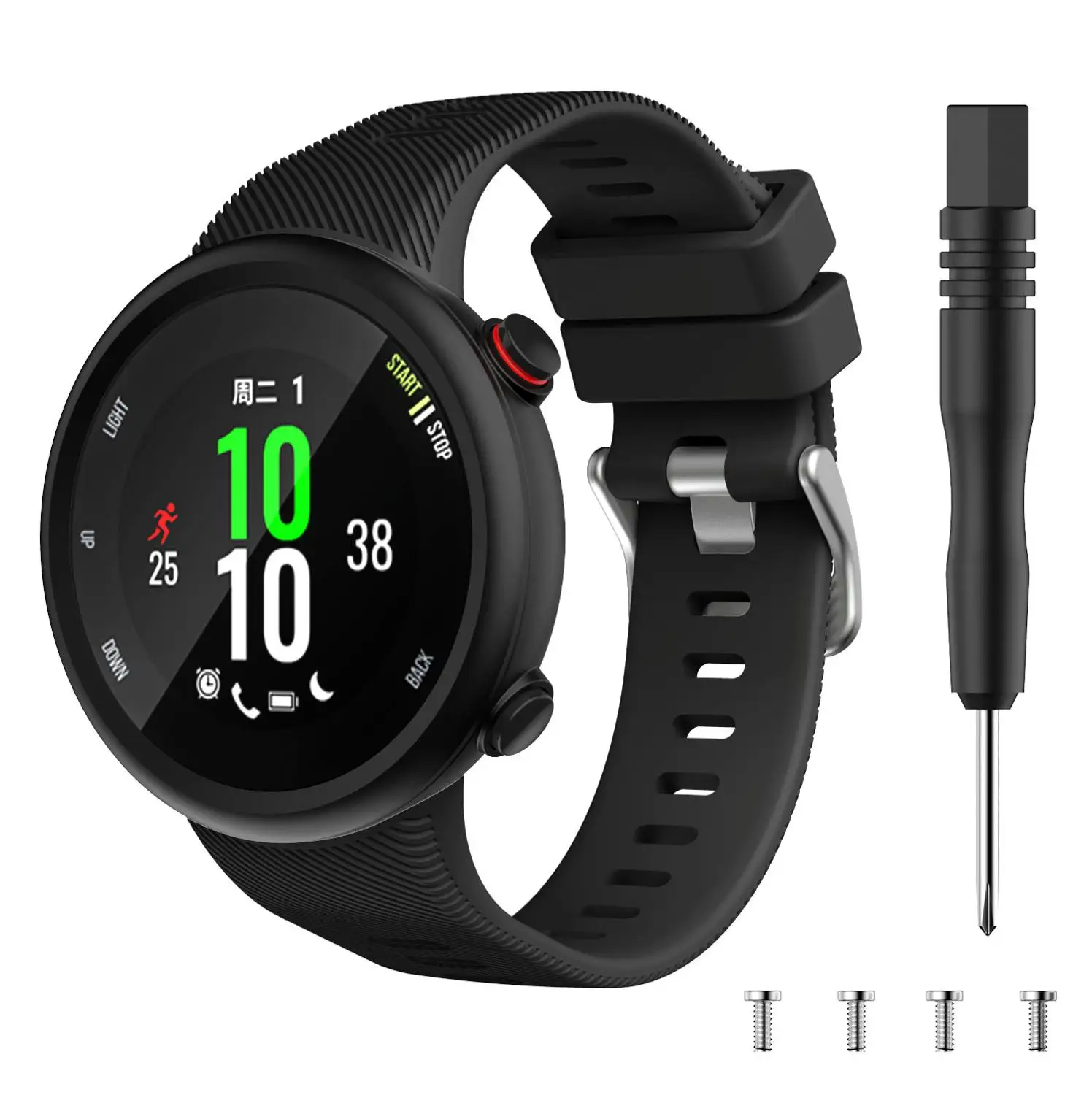 Ремешок силиконовый сменный для Garmin Forerunner 45 45s swim2 спортивный браслет с ремешками