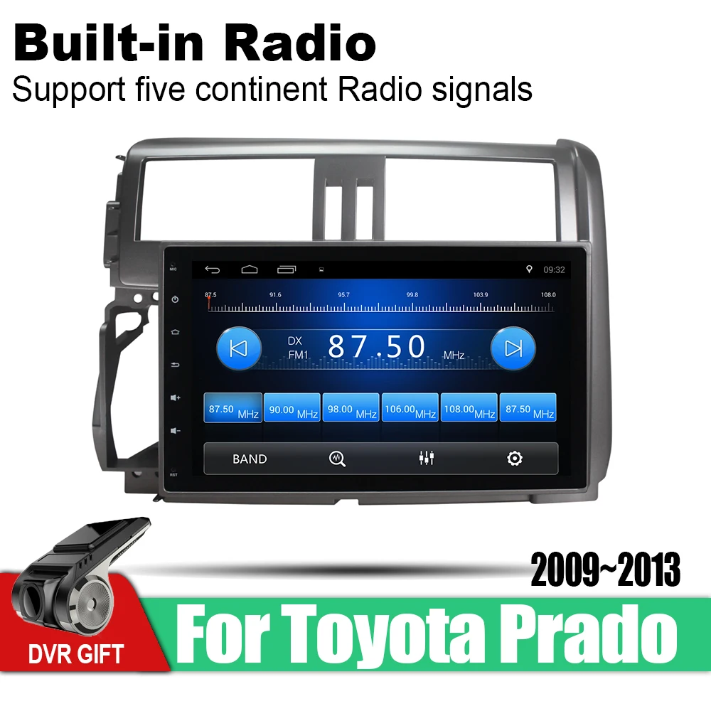 Для Toyota Land Cruiser Prado 150 2009 ~ 2013 аксессуары Android автомобильный мультимедийный плеер