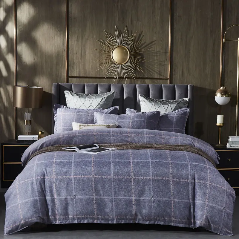 

Комплект постельного белья из натурального матового твила, Комплект постельного белья из 4 простыней, покрывало, 3 комплекта, одеяло, Короле...