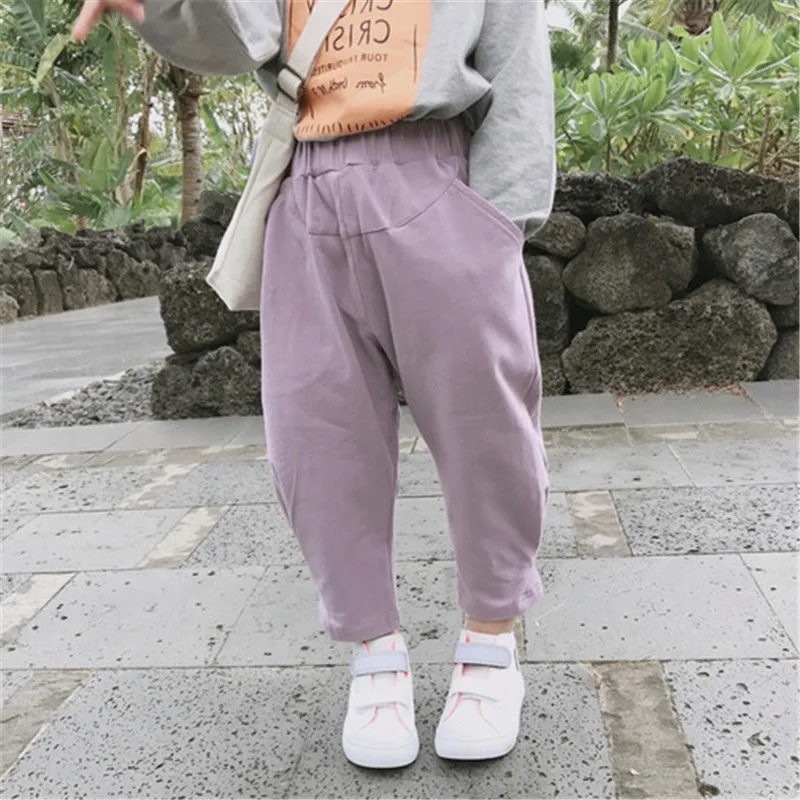 Штаны для девочек свободные повседневные штаны новая детская одежда на осень 2019