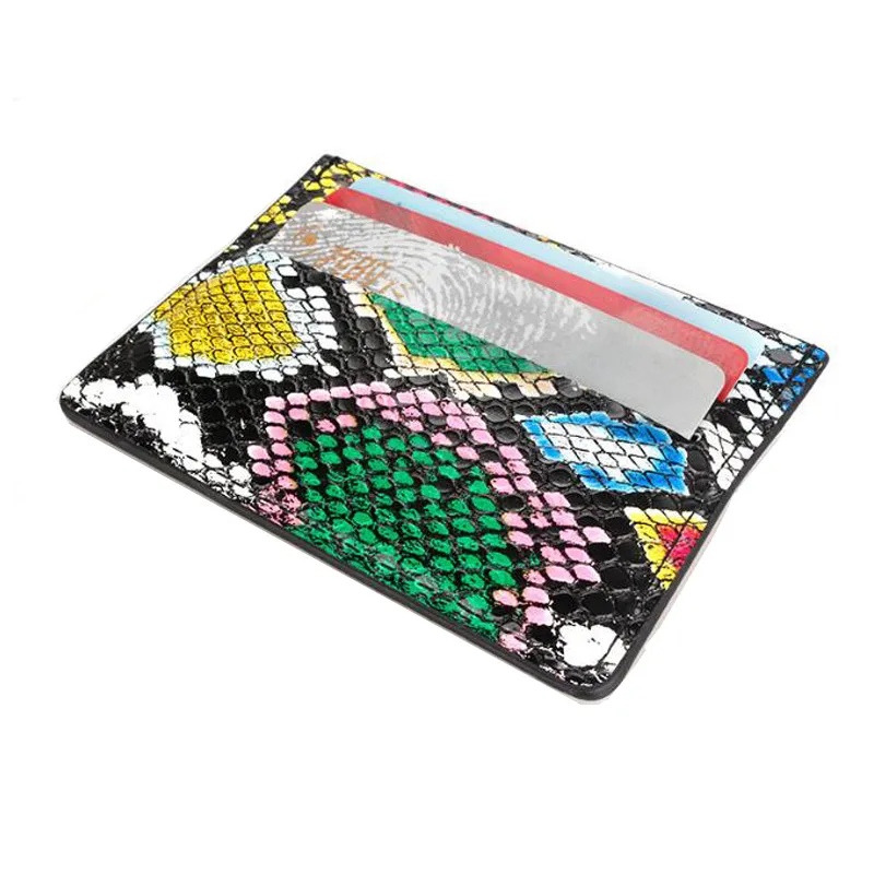 Набор карт со змеиным узором компактный футляр для из искусственной кожи