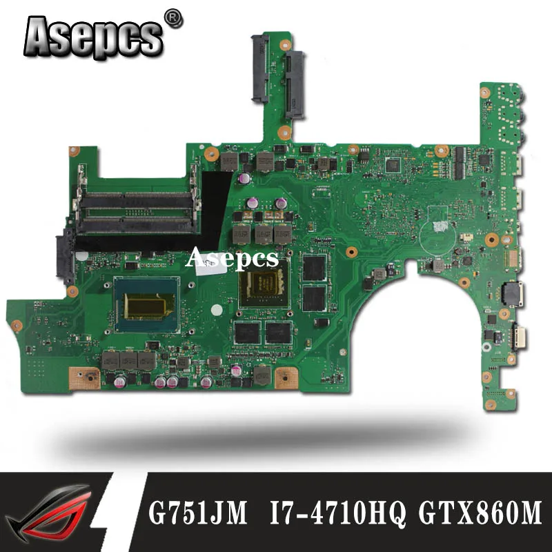 Asepcs ROG G751JM материнская плата для ноутбука For Asus G751J G751 тест оригинальная I7-4710HQ GTX860M |