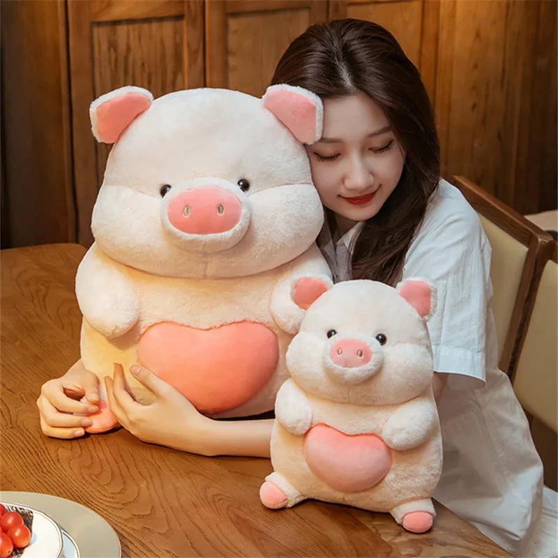 

Плюшевые игрушки в виде милой свиньи с сердцем, 25-45 см
